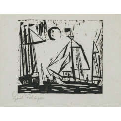 Lyonel Feininger. Segelboote (mit Mond) III. 1919