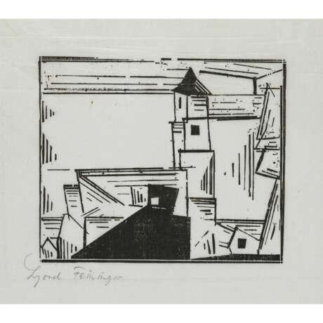 Lyonel Feininger. Gelbe Dorfkirche 3. 1931 - Foto 1