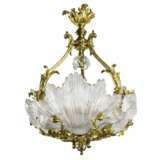 Lustre en bronze dor&eacute; de LEROLLE Fr&egrave;res &eacute;poque Napol&eacute;on III. France Bronze doré Napoleon III 19th century - photo 1