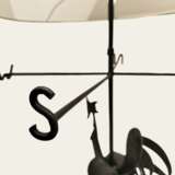 Wrought Iron Rooster Weathervane Lamp 1950s Iron and paper Mid-20th century - photo 3