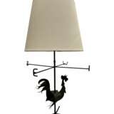 Wrought Iron Rooster Weathervane Lamp 1950s Iron and paper Mid-20th century - photo 5
