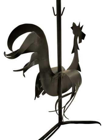 Wrought Iron Rooster Weathervane Lamp 1950s Iron and paper Mid-20th century - photo 8