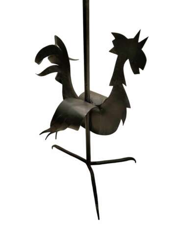 Wrought Iron Rooster Weathervane Lamp 1950s Iron and paper Mid-20th century - photo 9