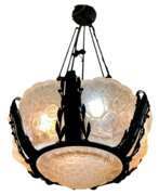 Каталог товаров. Rare And Large Glass Plaque Chandelier, Val Saint Lambert, Art Deco Period, 1930