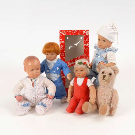 4 kleine Kruse-Puppen + Teddy. - фото 2