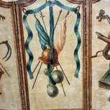 18th Century French Antique Paravent Screen with Three Leaves Lacquered wood Louis XIV - Regency 18th century - photo 1