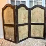 18th Century French Antique Paravent Screen with Three Leaves Lacquered wood Louis XIV - Regency 18th century - photo 3