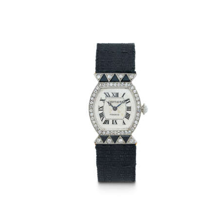CARTIER MONTRE ONYX ET DIAMANTS ART DÉCO 'TORTUE' - фото 1