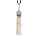 CARTIER SAUTOIR DÉBUT DU XXe SIÈCLE, PERLES, CRISTAL DE ROCHE ET DIAMANTS - photo 4