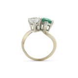 BAGUE ÉMERAUDE ET DIAMANTS - Foto 3
