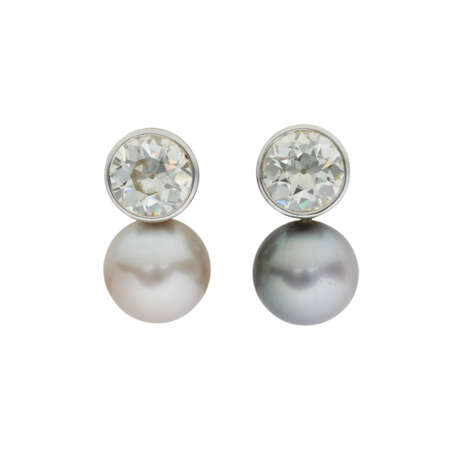 KÖCHERT BOUCLES D’OREILLES PERLES DE CULTURE ET DIAMANTS - Foto 1