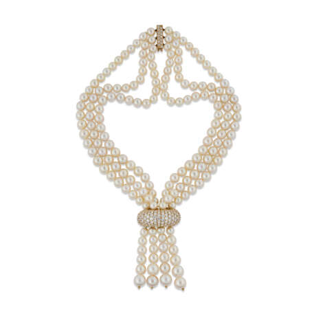 BOUCHERON COLLIER PERLES DE CULTURE ET DIAMANTS - photo 1