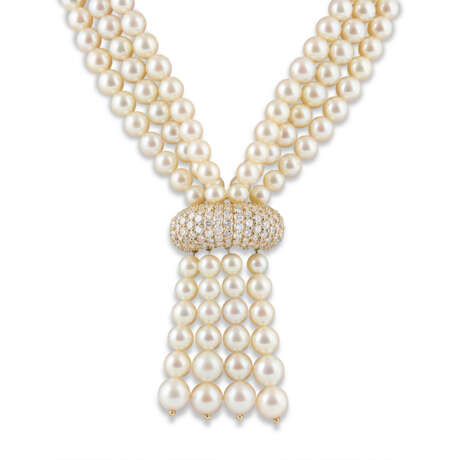 BOUCHERON COLLIER PERLES DE CULTURE ET DIAMANTS - photo 2