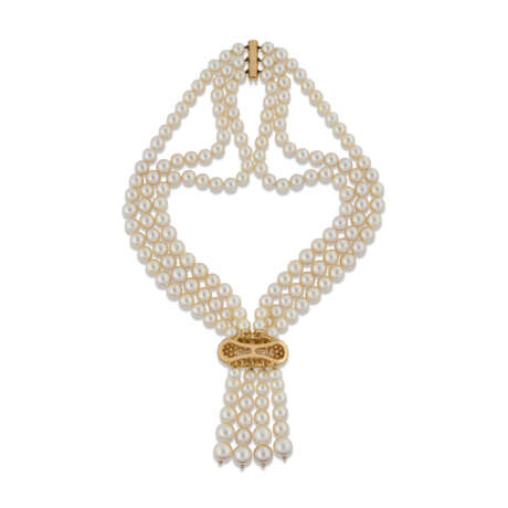 BOUCHERON COLLIER PERLES DE CULTURE ET DIAMANTS - photo 3