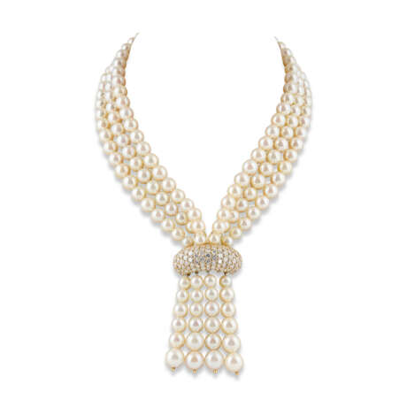 BOUCHERON COLLIER PERLES DE CULTURE ET DIAMANTS - photo 4