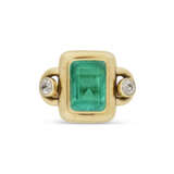 JAR BAGUE ÉMERAUDE ET DIAMANTS - photo 1
