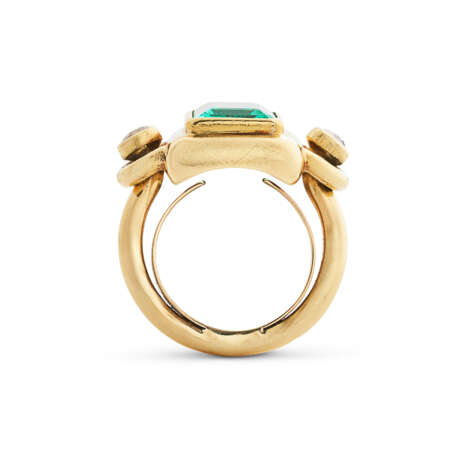 JAR BAGUE ÉMERAUDE ET DIAMANTS - photo 3