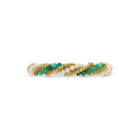VAN CLEEF & ARPELS BRACELET TURQUOISES ET PERLES DE CULTURE 'TWIST' - photo 3