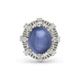 BAGUE SAPHIR ÉTOILÉ ET DIAMANTS - фото 1