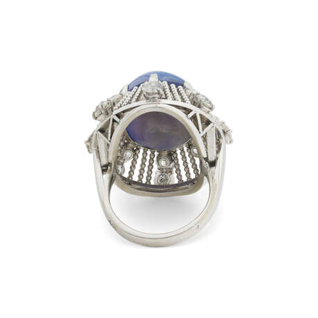 BAGUE SAPHIR ÉTOILÉ ET DIAMANTS - фото 3