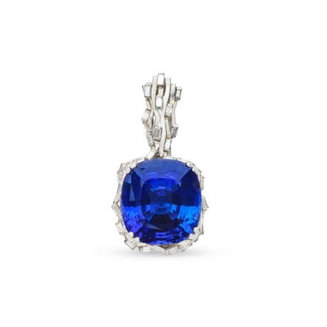 BROCHE TANZANITE ET DIAMANTS - photo 1