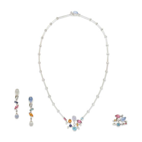 CARTIER PARURE PIERRES DE COULEUR ET DIAMANTS ‘MELO-MELO’ - photo 1