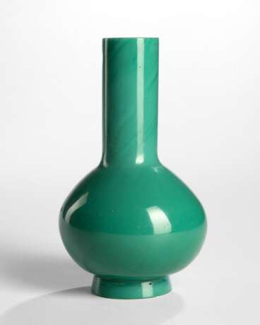 Flaschenvase aus blaugrünem PekinGelbgoldlas - фото 1