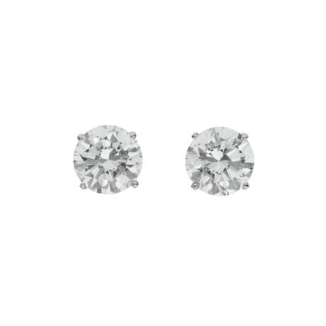 PAIRE DE BOUCLE D'OREILLES DIAMANTS - Foto 1