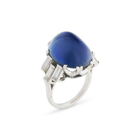 BAGUE SAPHIR ET DIAMANTS - Foto 1