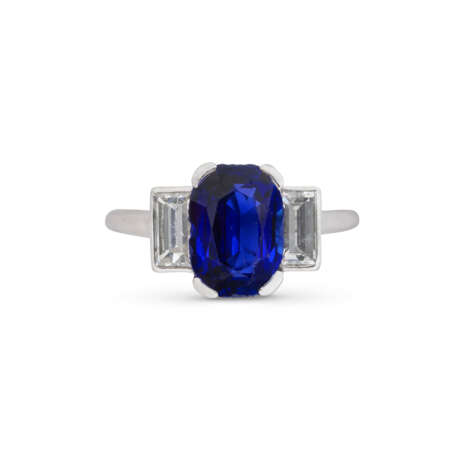 CARTIER BAGUE SAPHIR ET DIAMANTS - Foto 1