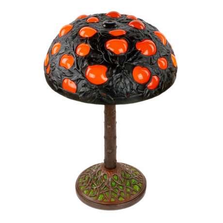 Tiffany style lamp. Orange tree . Copper Art Nouveau 20th century - photo 1