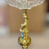 19th Century Cut Crystal Bowl on a Gilt Bronze Pedestal with Putti Motifs Crystal Napoleon III 19th century - photo 2
