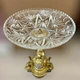 19th Century Cut Crystal Bowl on a Gilt Bronze Pedestal with Putti Motifs Crystal Napoleon III 19th century - photo 5