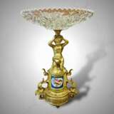 19th Century Cut Crystal Bowl on a Gilt Bronze Pedestal with Putti Motifs Crystal Napoleon III 19th century - photo 7