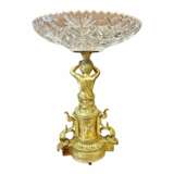 19th Century Cut Crystal Bowl on a Gilt Bronze Pedestal with Putti Motifs Crystal Napoleon III 19th century - photo 11