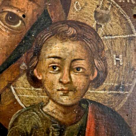 Virgin of Kazan Russian Icon Oil on Wood Panel 19th century Lacquered wood 19th century - photo 2
