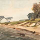 Kühl, Richard (1892 Stettin-1976) "Steiniges Ufer", Aquarell, sign. u.l., 21x30 cm, hinter Glas und Rahmen (Landschafts- und Marinemaler, bevorzugte Motive: Darß, Ahrenshoop, Rügen u. Stettin) - photo 1