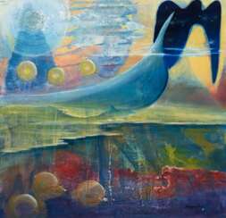 Kowalke &quot;Ohne Titel&quot;, Öl/ Platte, sign. u.r., 60x60 cm, Rahmen
