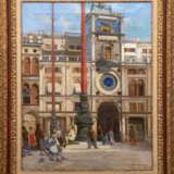Künstler um 1910 "Venedig-Torre dell Orologio", Öl/ Lw., u.r. betitelt und dat. "Venise Ede...(1)906", mehrere kl. Hinterlegungen, 75,5x57 cm, Rahmen - Foto 1