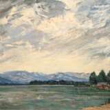 Gatermann, Karl (1909 Dessau-1992 München) "Landschaft bei München", Öl/ Hartfaser, siign. u.r. mit Ortsangabe "München", 46x56,5 cm, Rahmen - photo 1