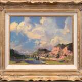 "Lake San Christobal-Ansicht des Sees in Colorado", Öl/ Hartfaser, undeutl. sign., 30,5x40,5 cm, Rahmen - photo 1