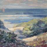 Büchsel, Elisabeth (1867-1957 Stralsund) "Standlandschaft auf Hiddensee", Öl/ Mp., monogr. u.l., 21,5x18,5 cm, Rahmen (Nach künstlerischer Ausbildung unter anderem in Berlin und Paris lebte und arbeitete sie ab… - photo 1