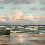 Geßner, Robert, eigentlich Roberto Belohlavek (1889 Venedig-1973 Born a. Darß) "Küstenlandschaft auf dem Darß", Öl/ Lw., sign. u.l., 41,5x58 cm, Rahmen (Studium an der Akademie der bildenden Künste in Wien und … - photo 1