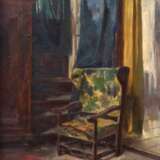 Ullrich, Curt (1873 Schkeuditz-1946 München) "Interieur", Öl/ Lw., sign. u.l. und datiert 1919, 54x38 cm, Rahmen (Maler und Grafiker, studierte in Weimar und München, Mitglied der Münchner Sezession) - photo 1