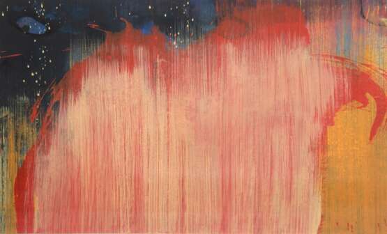 Wirkner, Michael (1954 Chemnitz-2012 Bad Saarow) "Am Meer", Mischtechnik, unsign., Nachlaßstempel, 35x55,5 cm, im Passepartout hinter Glas und Rahmen - photo 1