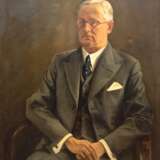 Wessel, Erich (1906 Hamburg-1985 ebenda) "Porträt eines Herren im Anzug", Öl/Lw., sign. o.r. und dat. ´39, 98x79 cm, Rahmen - Foto 1