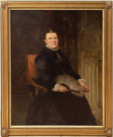 Zajaczkowska, M. nach H. v. Agleli "Porträt der Marie Luise Vietor", Öl/Lw., signiert und datiert 1910 o.l., rücks. Angaben zur Dargestellten, 66x47 cm, Rahmen - photo 1