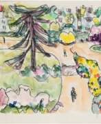 Product catalog. Hauptmann, Ivo (1886 Erkner-1973 Hamburg/Dresden) &quot;Pariser Straßenszene&quot;, Aquarell/Stift/Papier, sign. u.r., rückseitig Nachlass-Stempel, Knickfalte am oberen Rand und leicht besch., 38x46 cm, ungerahmt (ältest…