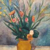 Levier, Adolfo (1873 Triest/ Italien-1953 ebenda) "Blumenstilleben", Öl/Lw., sign. u.r., 58x48,5 cm, Rahmen - photo 1