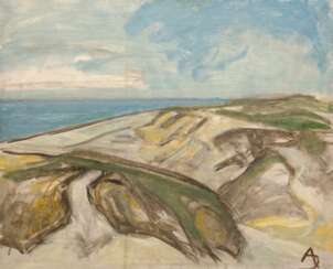 Abeking, Ortrud Elly (1876 Berlin-1945 Althagen/ Fischland) &quot;Düne bei Ahrenshoop&quot;, Öl/ Lw., monogr. u.r., 55x65 cm, Rahmen